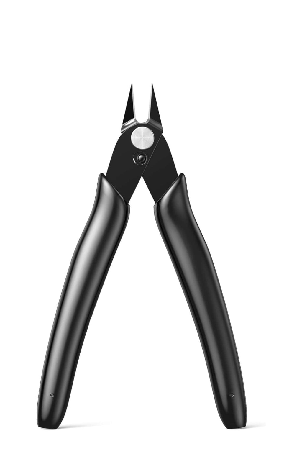 Black electrical jewelry cable cutting pliers with sharp blades for precise flush cutting in jewelry making and electronics.