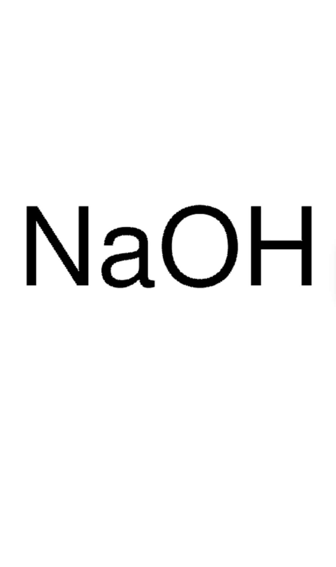 Chemical formula NaOH for Sodium Hydroxide, an important alkaline compound used in various applications.