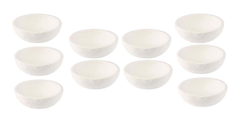 100 Gram | Ceramic Crucible Melting Dishes Casting Torch Jewelry Refining Gold Silver