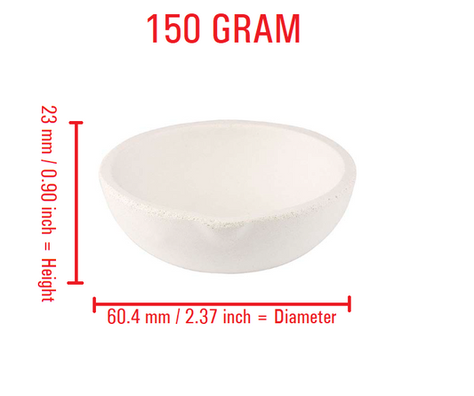 150 Gram | Ceramic Crucible Melting Dishes Casting Torch Jewelry Refining Gold Silver