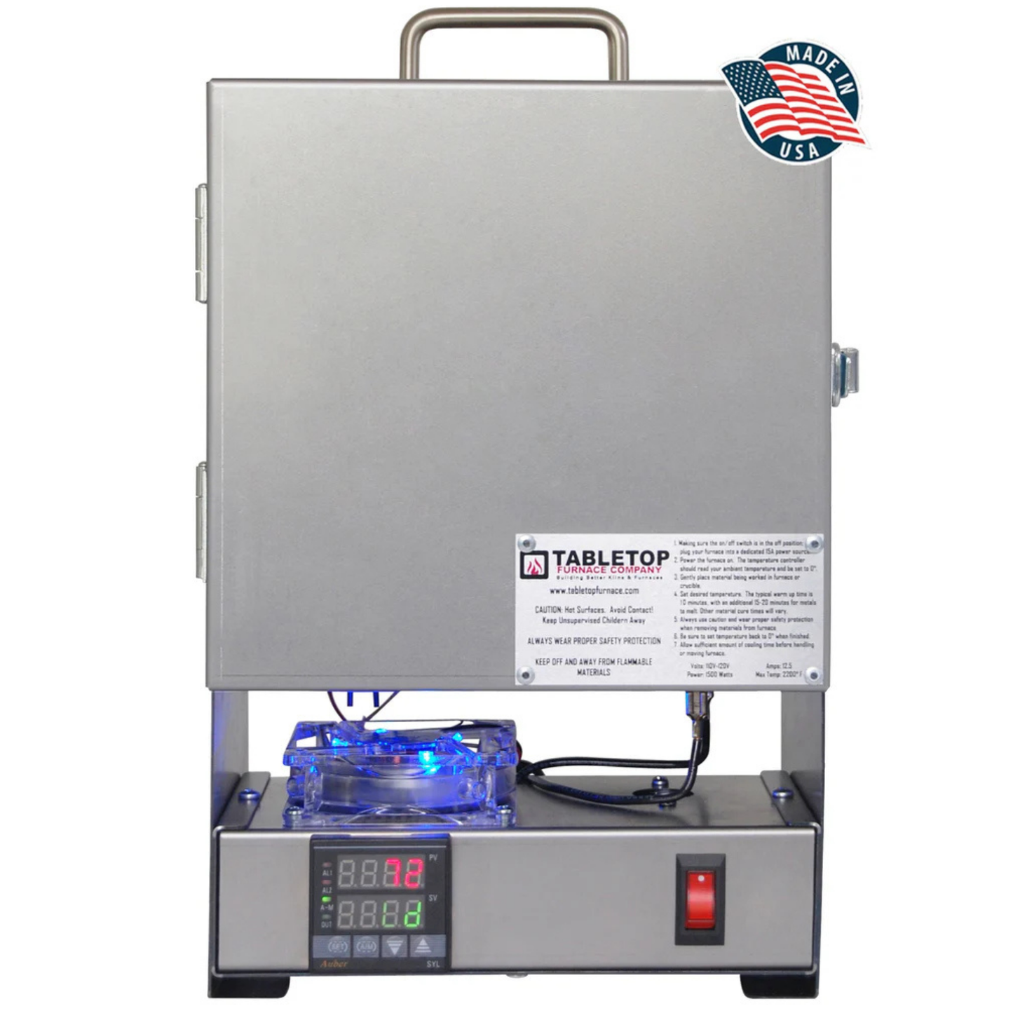 FUR-0064 TableTop RapidFire Pro-LP Programmable Furnace - Stainless Steel