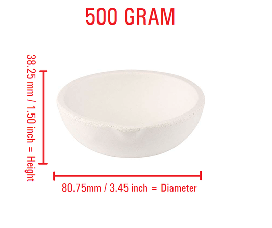 500 Gram Ceramic Crucible Melting Dish | Torch Casting Jewelry Gold Silver Refining