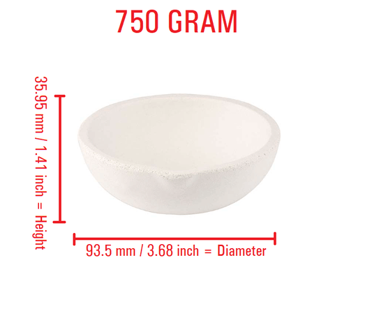 750 Gram Ceramic Crucible Melting Dish | Torch Casting Jewelry Gold Silver Refining